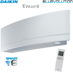 Unitate interna Daikin Emura Bluevolution FTXJ20MW, 7000 btu/h, Control Wi-Fi, Ochi Inteligent 2 zone, Programator 24 de ore, Flux de Aer 3D, Filtru fotocatalitic din apatit de titan, Filtru din argint